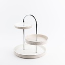 3 Layer Stand From Jiwar -  Beige + Silver 