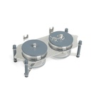 Nuts Serving Set 2 Bowl With Tray From Jiwar - Blue + Silver