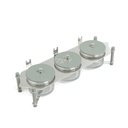 Nuts Serving Set 3 Bowl With Tray From Jiwar - Light Green + Silver