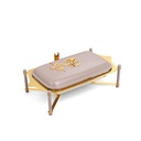 بوفيه ستانلس ستيل حجم وسط من جوار  - نهدي و ذهبي