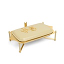 بوفيه ستانلس ستيل حجم كبير من جوار  - ايفوري و ذهبي