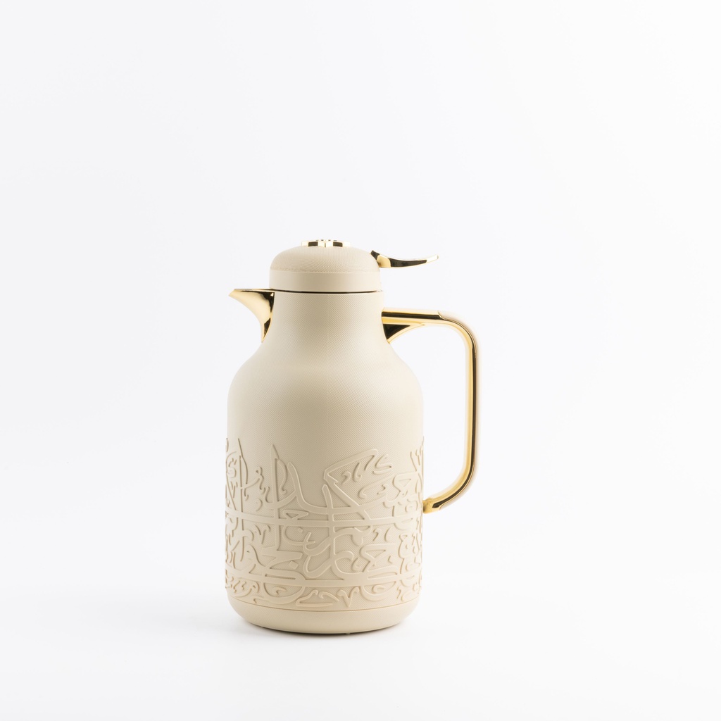 One Vacuum Flask For Tea And Coffee From Jiwar -  Ivory + Gold 