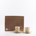 Porcelain Tea Set 12 Pcs From Jiwar -  Ivory + Gold 