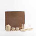Tea And Arabic Coffee Set 19 Pcs From Jiwar -  Ivory + Gold 