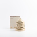 Small Electronic Candle From Jiwar -  Ivory + Gold 