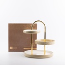 3 Layer Stand From Jiwar -  Ivory + Gold 