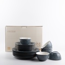 Dinner Set 18 Pc From Jiwar - Blue + Silver