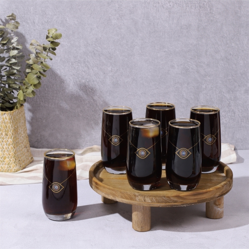 زجاجي - طقم كاسات عصير من نزار بوشنق