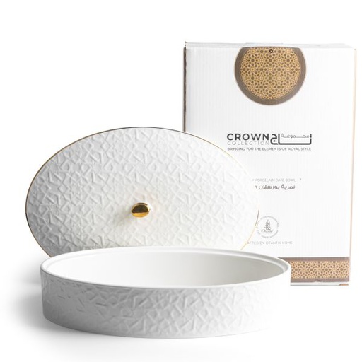 [ET2114]  Large Date Bowl From Crown - Gold