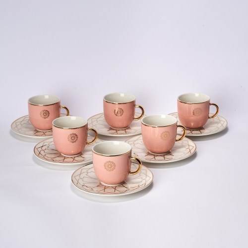 [126-ET25-PINK] Pink - Porcelain Tea Sets From Saraya 