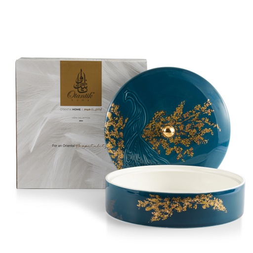 [ET1597] Large Date Bowl From Hera - Blue