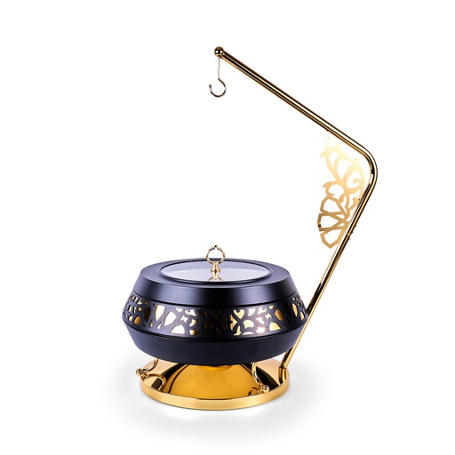 [JG1209] Medium Serving Buffet with Porcelain Bowl From Majlis - Black