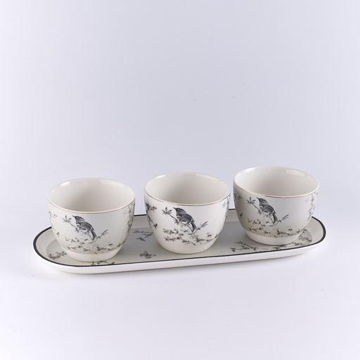 [DUN-1221] Snack tray set of 3 in printed color box
